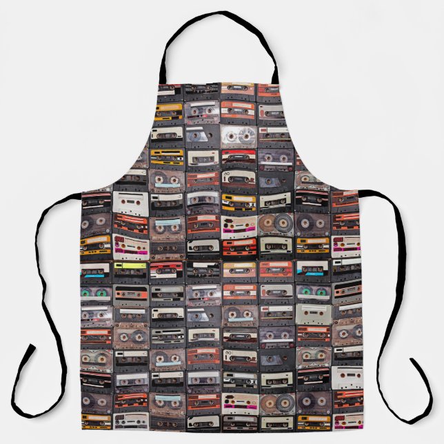 Huge collection of audio cassettes apron (Front)