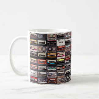 Huge collection of audio cassettes coffee mug