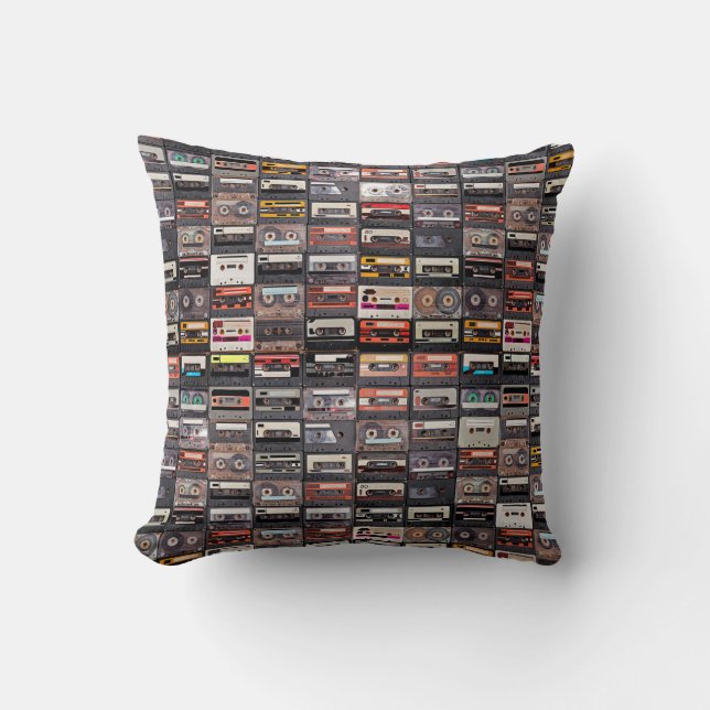 Huge collection of audio cassettes cushion (Front)