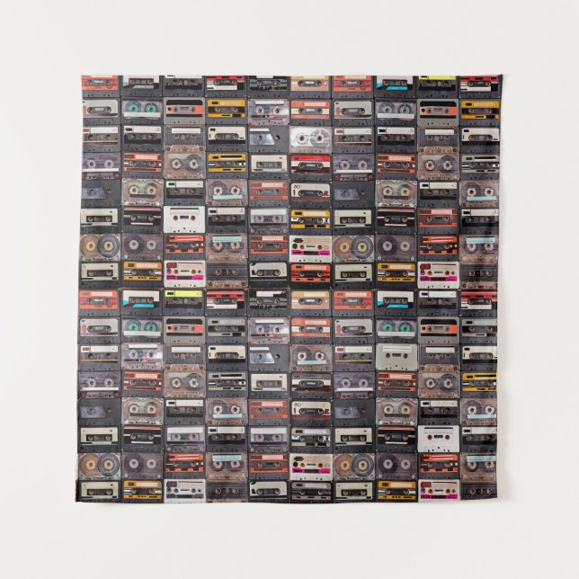 Huge collection of audio cassettes tapestry (Front)