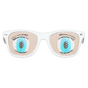HUGE EMOTICON EYES, BLUE EYES, BIG EYES KIDS SUNGLASSES