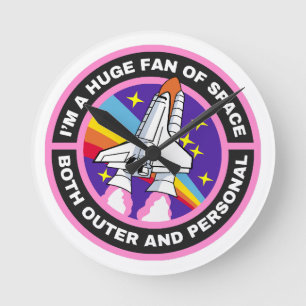 huge fan of space round clock