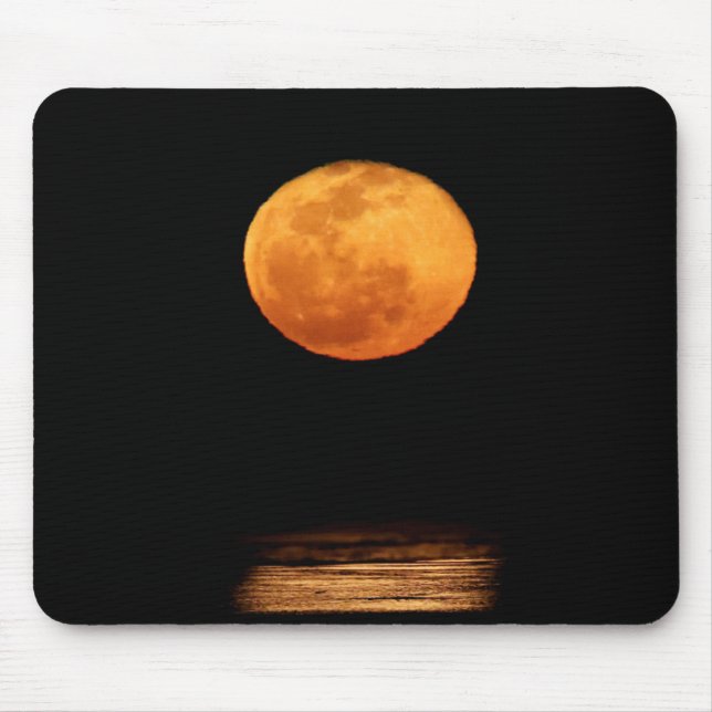 Huge Full Moon | South Padre Island, Texas Mouse Pad (Front)