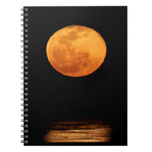 Huge Full Moon South Padre Island, Texas Notebook