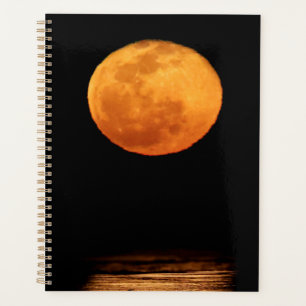 Huge Full Moon South Padre Island, Texas Planner
