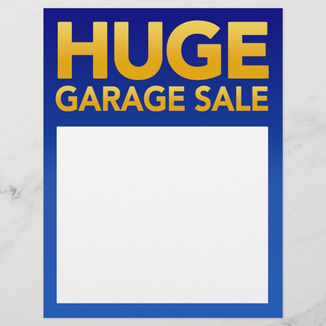 "Huge Garage Sale" Flyer Template (Front)