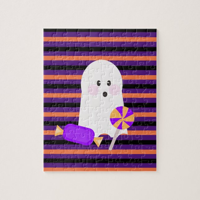 Huge Ghost and Candy Halloween Jigsaw Puzzle (Vertical)