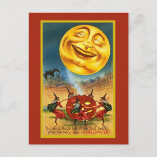 Huge Halloween Moon Card