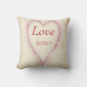 Huge Heart "Love" XOXO Cushion