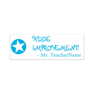 "HUGE IMPROVEMENT!" + Custom Educator Name Self-inking Stamp