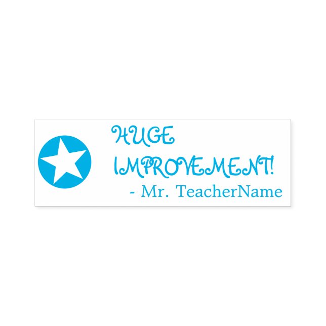 "HUGE IMPROVEMENT!" + Custom Educator Name Self-inking Stamp (Design)
