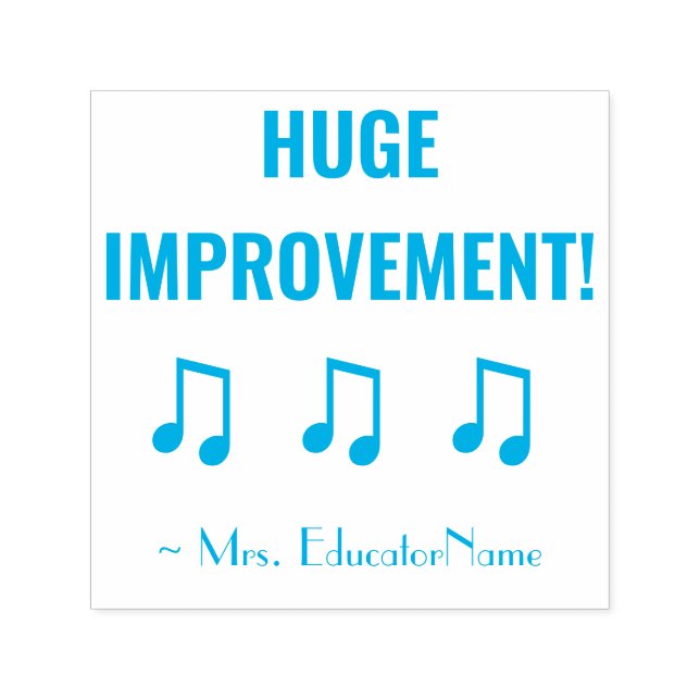 "HUGE IMPROVEMENT!" Feedback Rubber Stamp (Design)