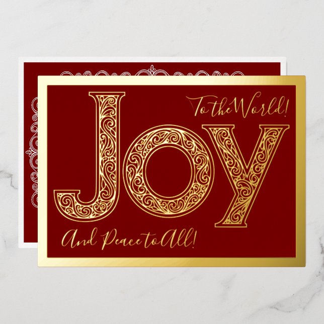 Huge Joy to the World in Red, Gold (Front/Back)