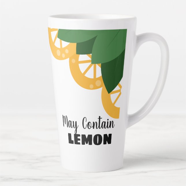 Huge Lemon Slices May Contain Lemon Latte Mug (Right)