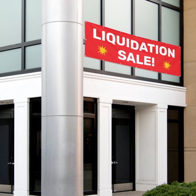 Huge Liquidation Sale Banner (Outside Building)