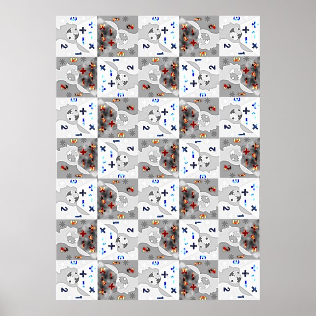 Huge Lotsa Math Brains Poster (Front)