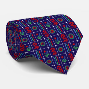 Huge Mahjong Tiles #4 Red Green Blue Navy Tie