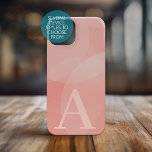 Huge Monogram - Danish Pastels Circles and Swirls iPhone 16 Case<br><div class="desc">Neutral pink and pink mauve colours with a modern serif font for your monogram or other text. If your art still needs to be adjusted, click on the Customise This button. This will take you to a design area where you can move things around and even change fonts or colour....</div>