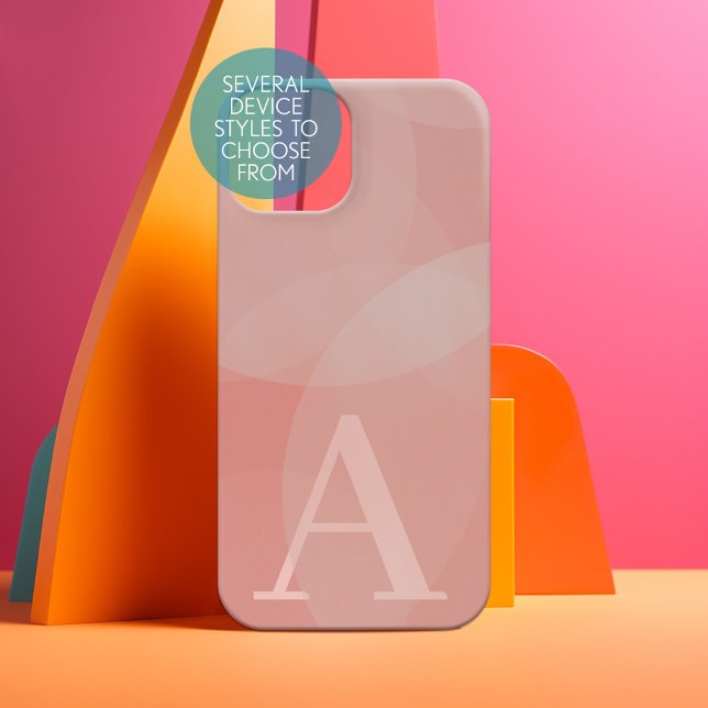 Huge Monogram - Danish Pastels Circles and Swirls Samsung Galaxy S22 Ultra Case (Personalized Phone Case - Pick Your Device Style and Customize the Design)