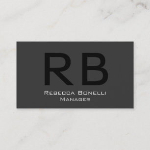 Huge Monogram Professional Manager Business Card