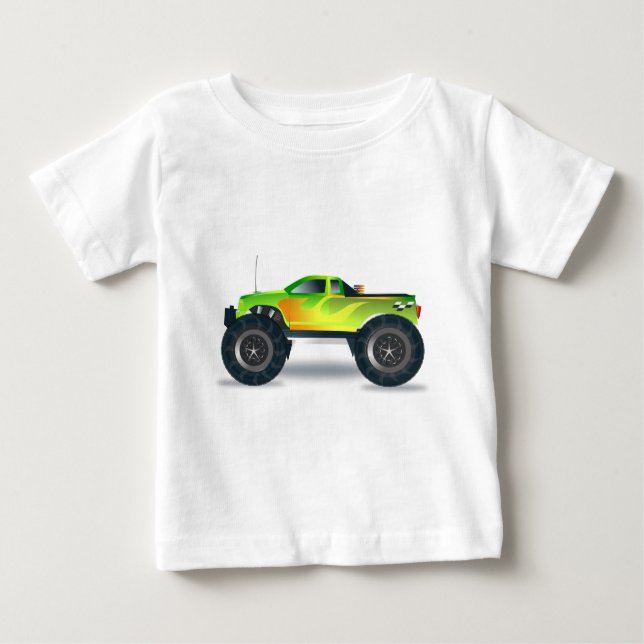Huge Monster Truck Speedway-lover Design Baby T-Shirt (Front)