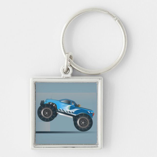 Huge Monster Truck Speedway-lover Design Key Ring (Front)