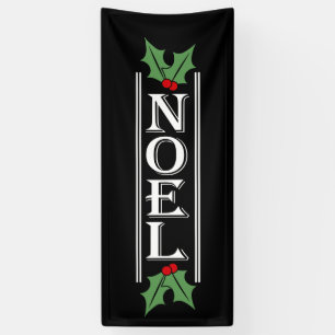 Huge NOEL Typography on Black Christmas Banner