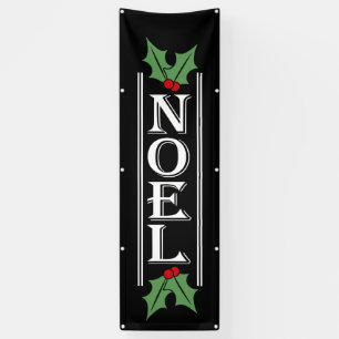 Huge NOEL Typography on Black Christmas Banner