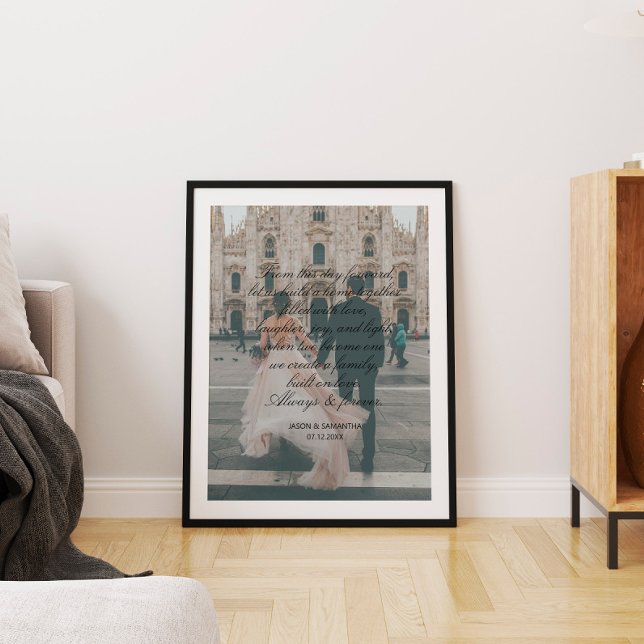 Huge Photo Wedding Gift Script Calligraphy Vows Poster (Huge Photo Wedding Gift Script Calligraphy Vows Poster
)