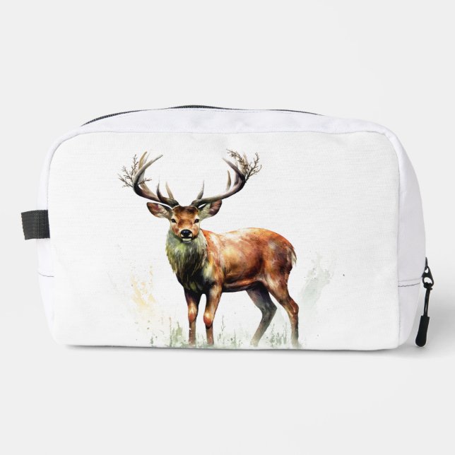 Huge Racked Deer  Dopp Kit (Front)