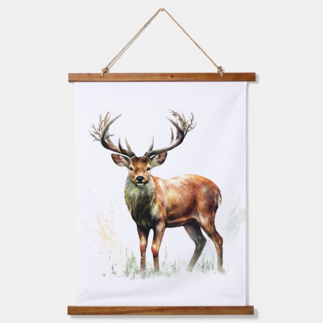 Huge Racked Deer  Hanging Tapestry (Front)