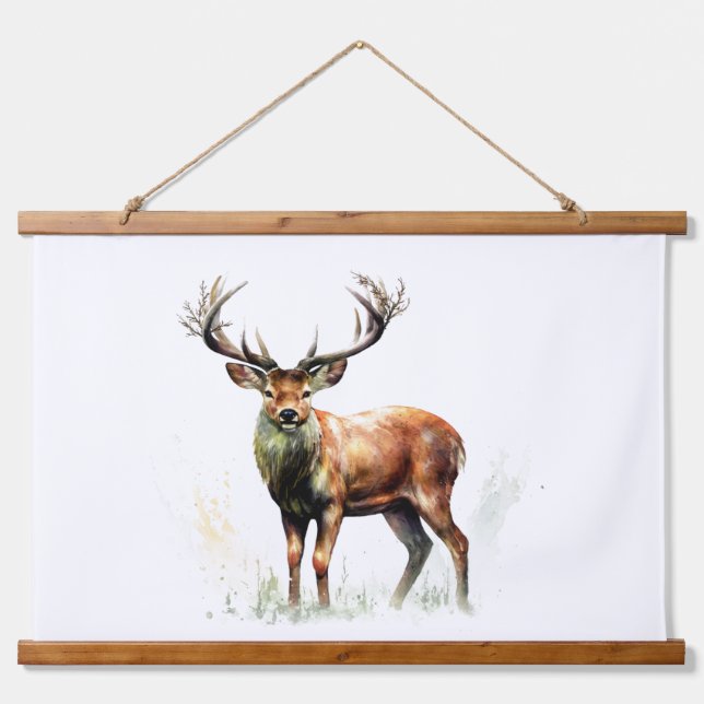 Huge Racked Deer  Hanging Tapestry (Front)