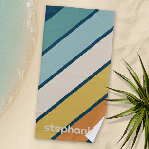 Huge Retro stripe pattern - big name Beach Towel