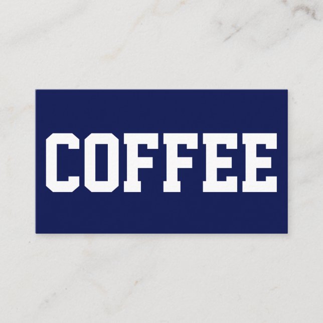 Huge Text on White Double Punch Number Loyalty Card (Front)