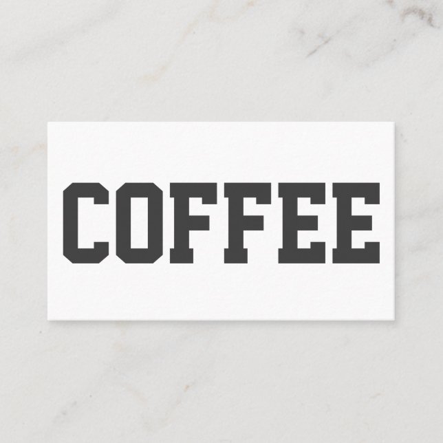 Huge Text on White Double Punch Number Loyalty Card (Front)