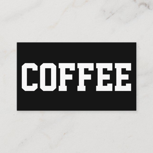 Huge Text on White Double Punch Number Loyalty Card (Front)