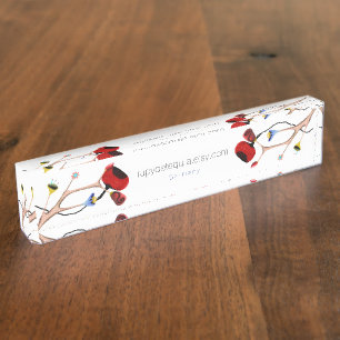 Huge Wild Poppy Nameplate