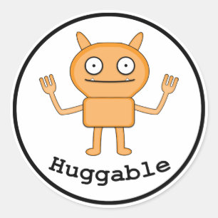 Huggable - Classic Round Sticker, Glossy Sticker