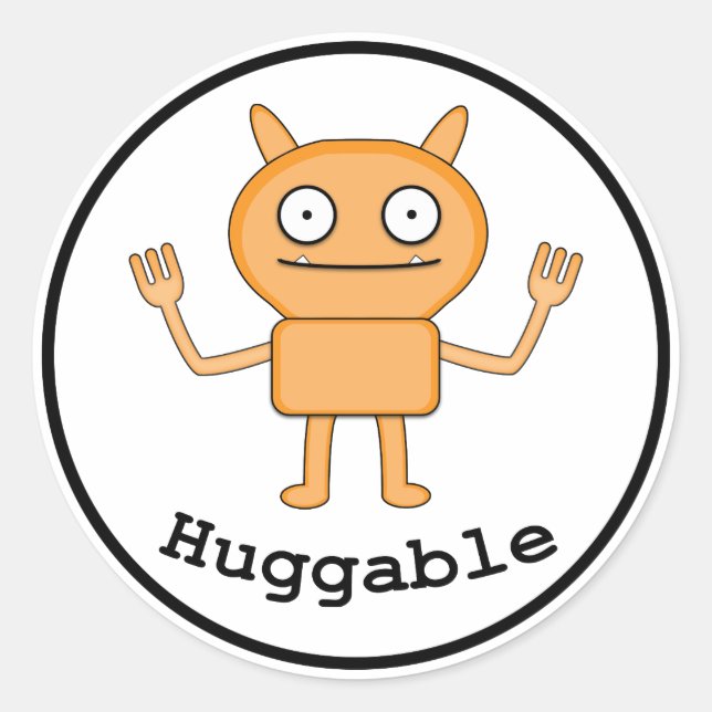 Huggable - Classic Round Sticker, Glossy Sticker (Front)