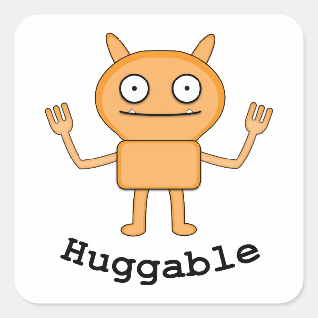 Huggable - Square Stickers (Front)