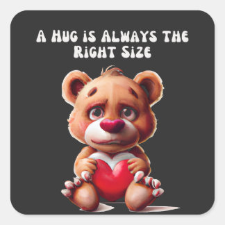 Huggable Teddy Bear Friends Square Sticker