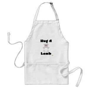 Huggable White Sheep Hug A Lamb Standard Apron