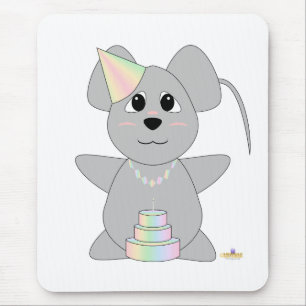 HuggablePastelBirthdayMouse Mouse Pad