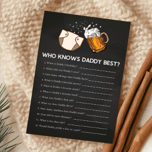 Huggies and Chuggies Baby Shower Who Knows Game