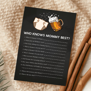 Huggies and Chuggies Baby Shower Who Knows Game