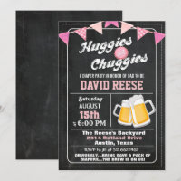 Huggies and Chuggies Dad Diaper Party Invitation