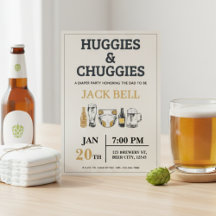 Huggies and Chuggies Invitation