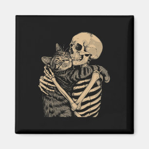 Hugging Cat Halloween Cat Lover Cat Mum Dad Magnet