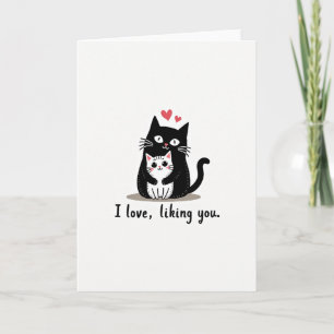 Hugging Cats Love You Card