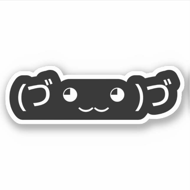 Hugging Emoticon (づ ◕‿‿◕ )づ Japanese Kaomoji Stick (Front)